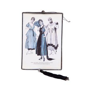 Women's 1900's Fashions Wall Art Framed Mid-Century French Fashions